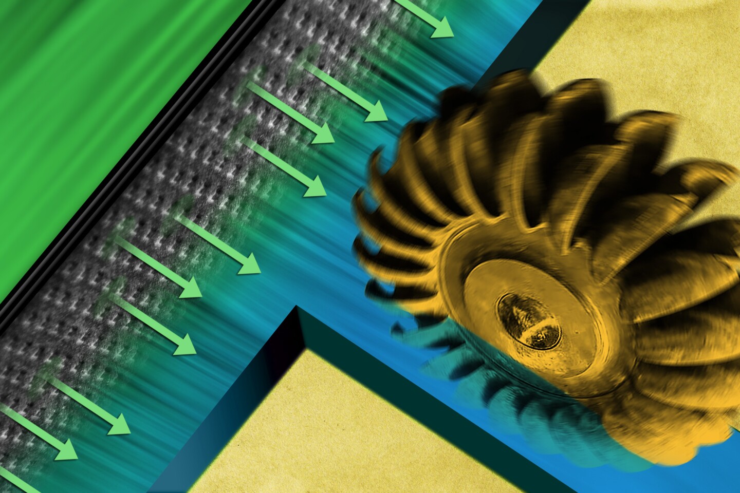 A new study conducted at MIT suggests that tweaking the size of a costly membrane could help make pressure-retarded osmosis much more competitive (Image: Jose-Luis Olivares/MIT)