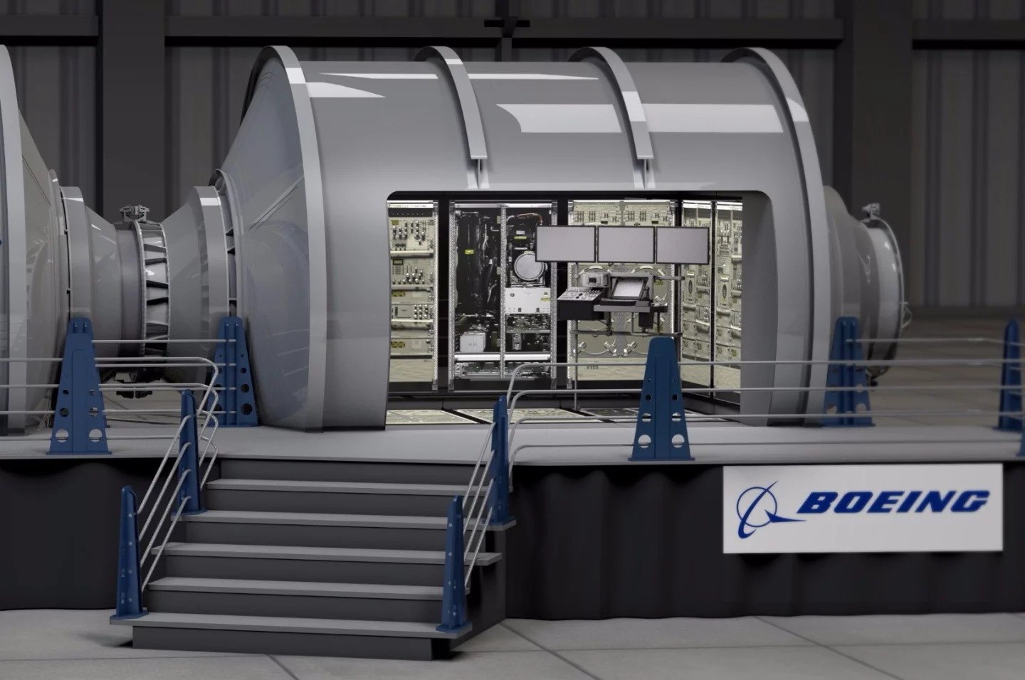 Concept image of Boeing's prototype habitation module