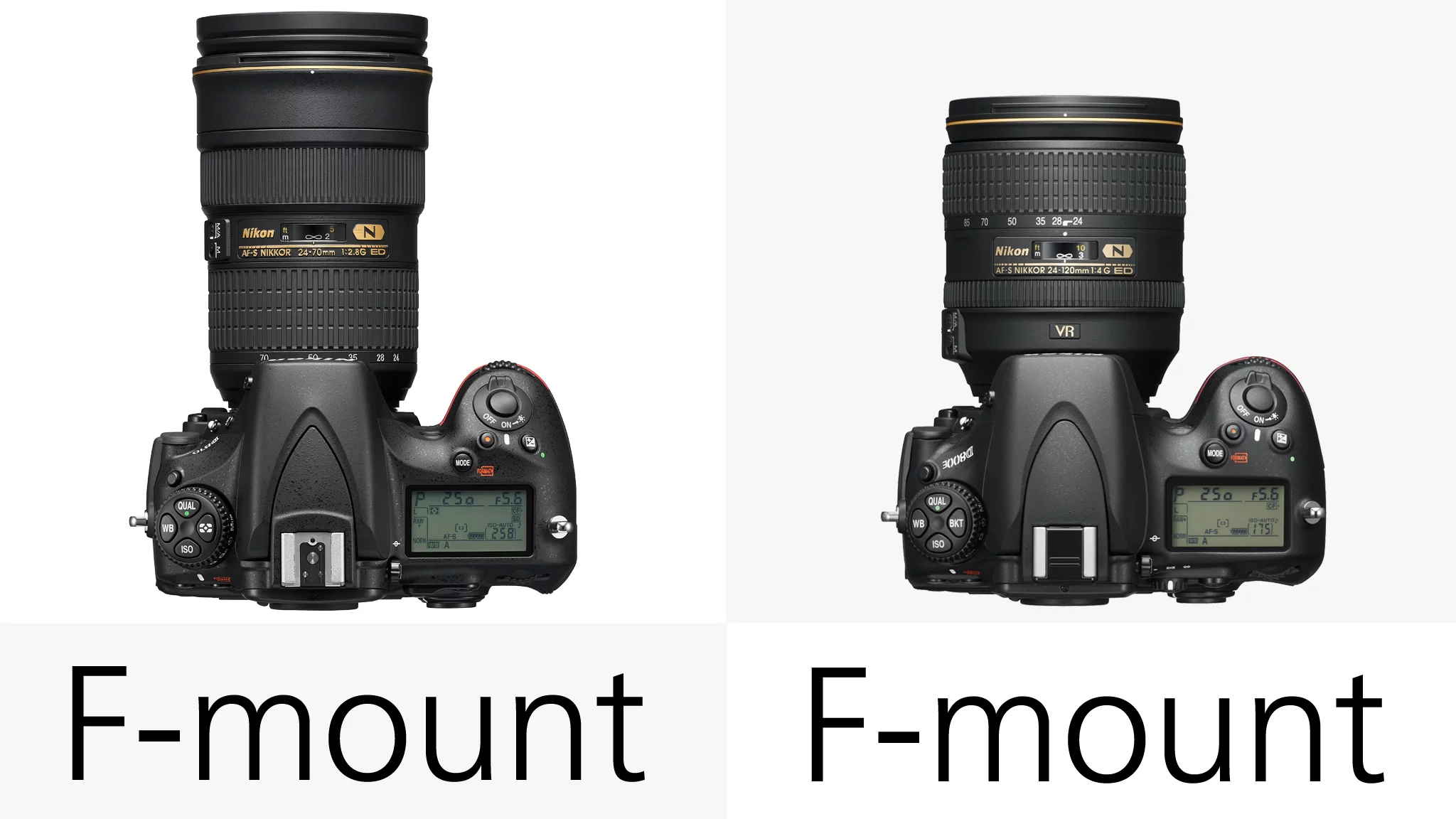 Both generations of camera use Nikon's F-mount