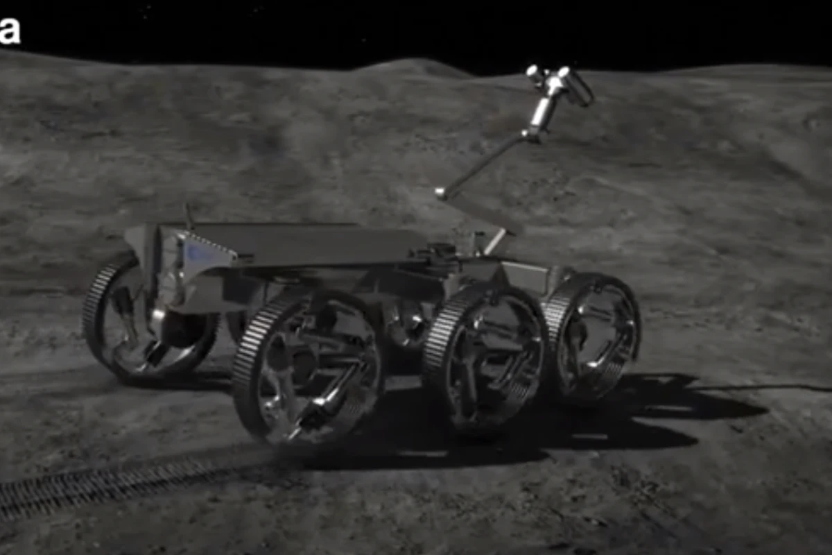 Concept rendering of a future lunar rover robot
