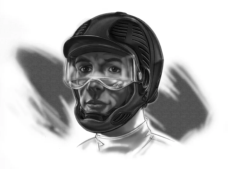 A proposed equestrian version of the Voztec helmet