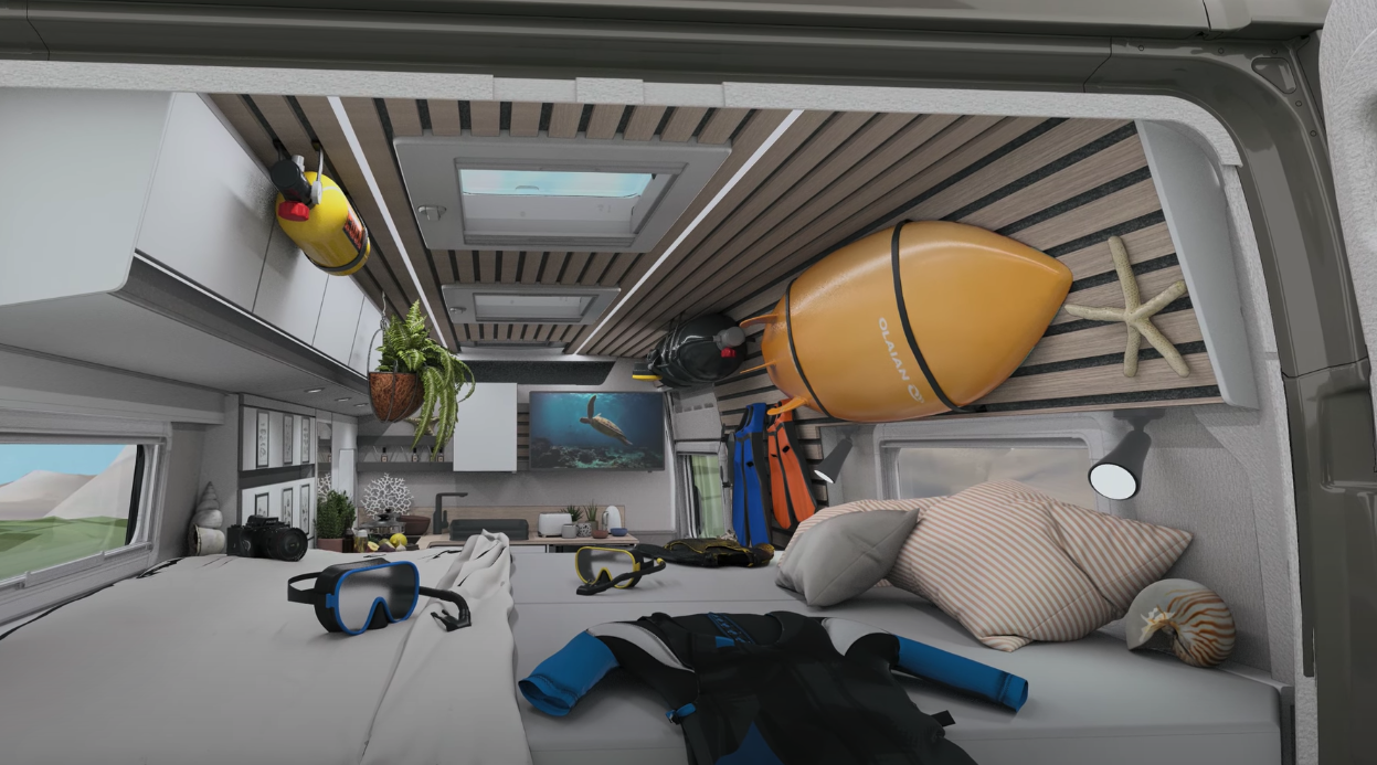 A more utilitarian, gear-hauling take on CaraLife 630 LQ wall personalization