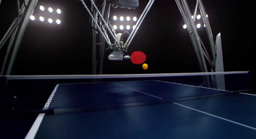 The robot is designed to enter into long rallies with human opponents
