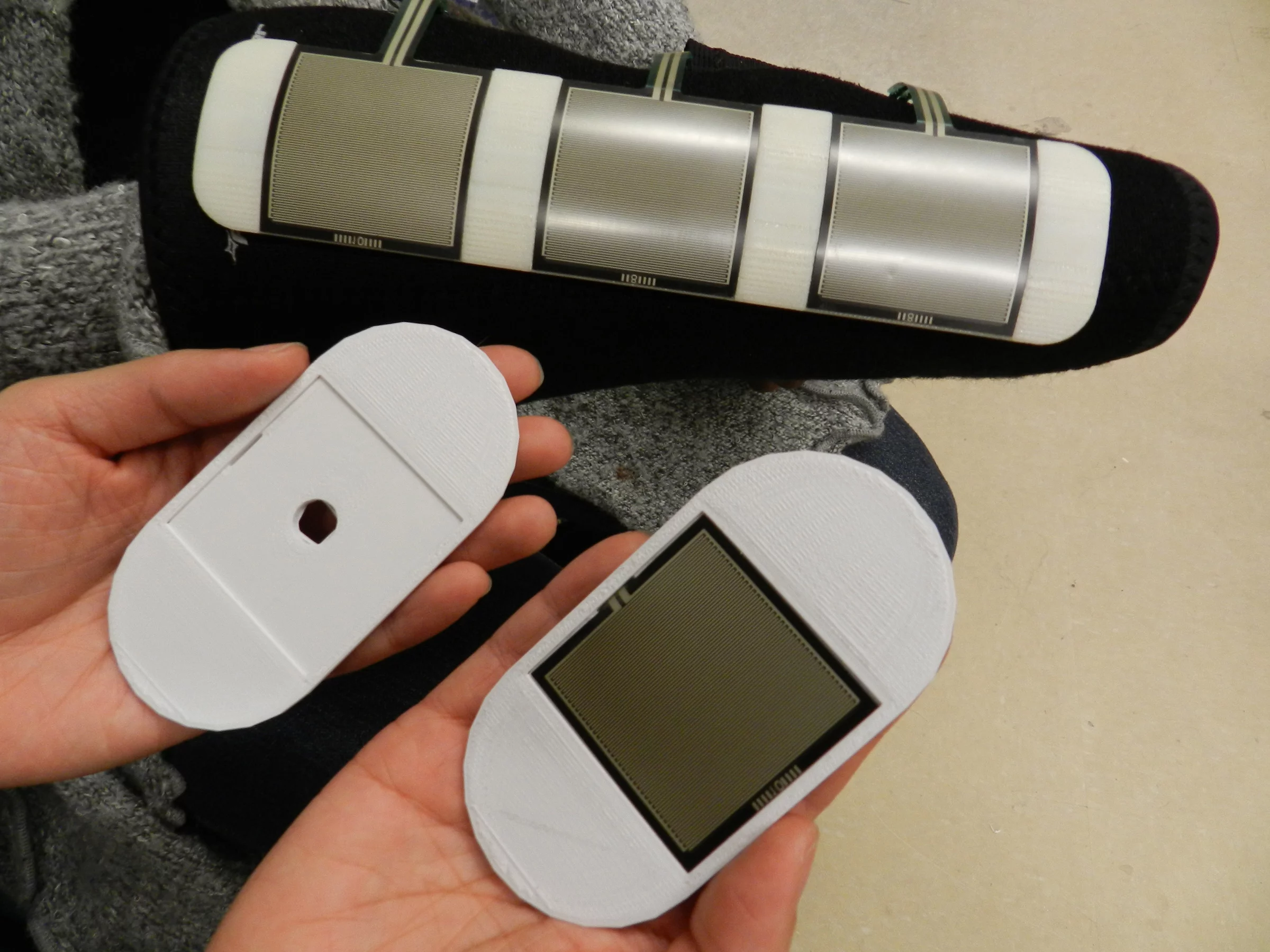 The current Access4Kids prototype (top) and the second prototype with wireless sensors (bottom)