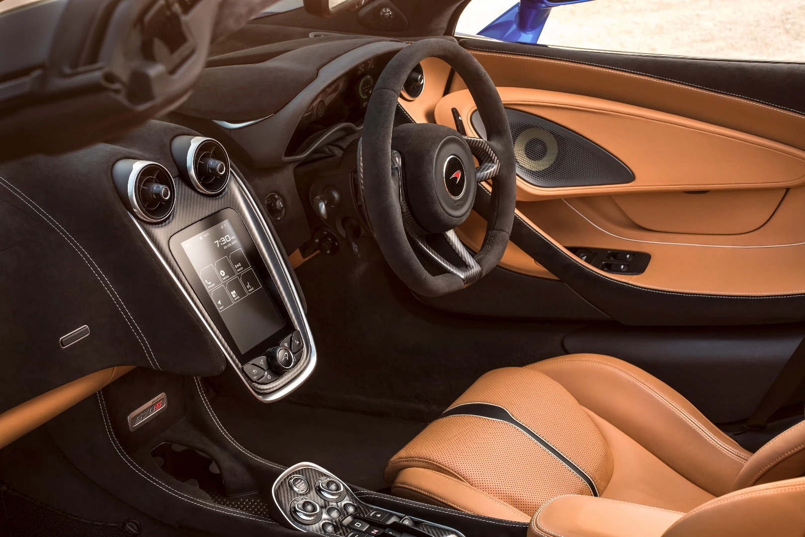 Interior options can turn the 570S Spider's cabin into a two-tone cabin