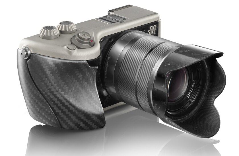 The Hasselblad Lunar collection includes a model with a carbon fiber grip