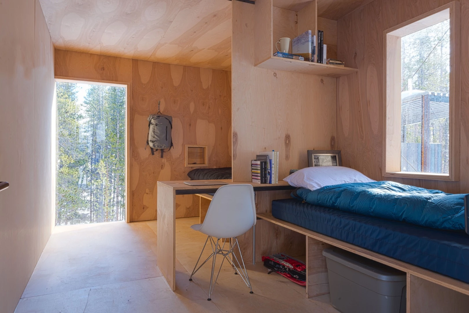 Inside one of the cabins
