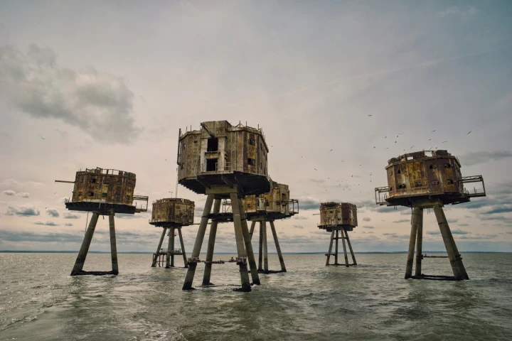 English History Winner - Red Sands Sea Forts, Thames Estuary. "Part of the WW2 fortification of Great Britain. These forts were built to aid the protection of London from air attacks in WW2."