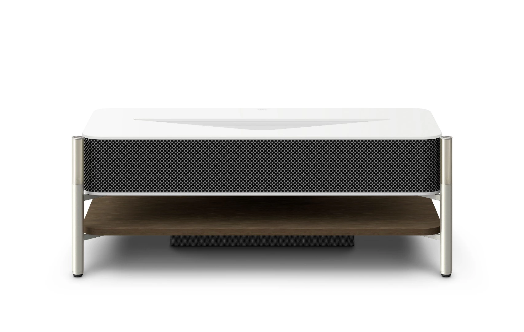 The elegant LSPX-A1 4K UST projector looks more like a luxury piece of furniture than a self-contained entertainment system