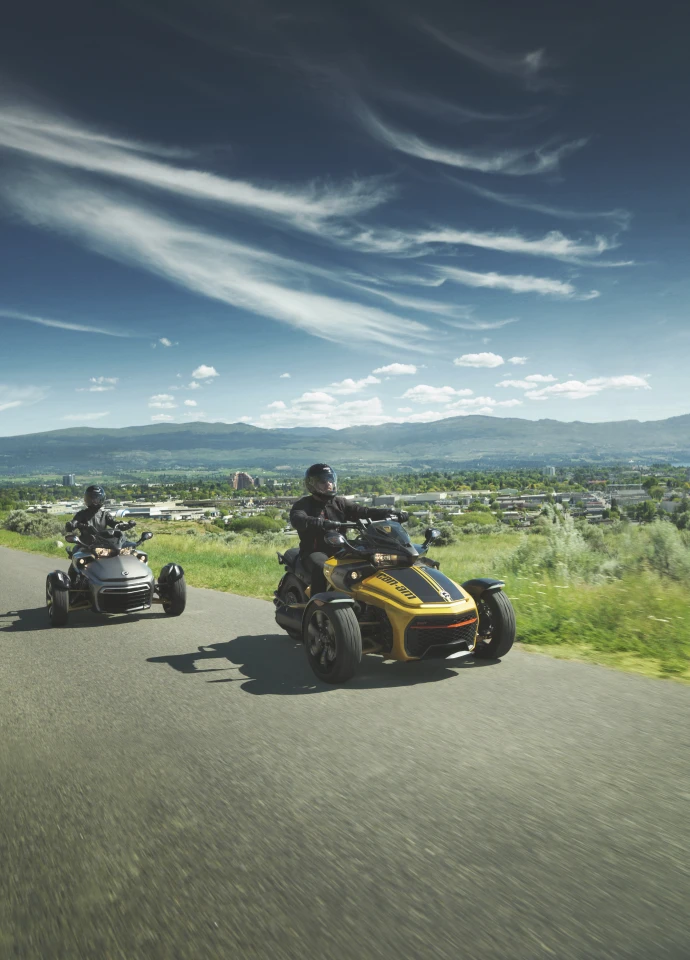 The F3-S is just as comfortable riding on the backroads as it is drifting in parking lots