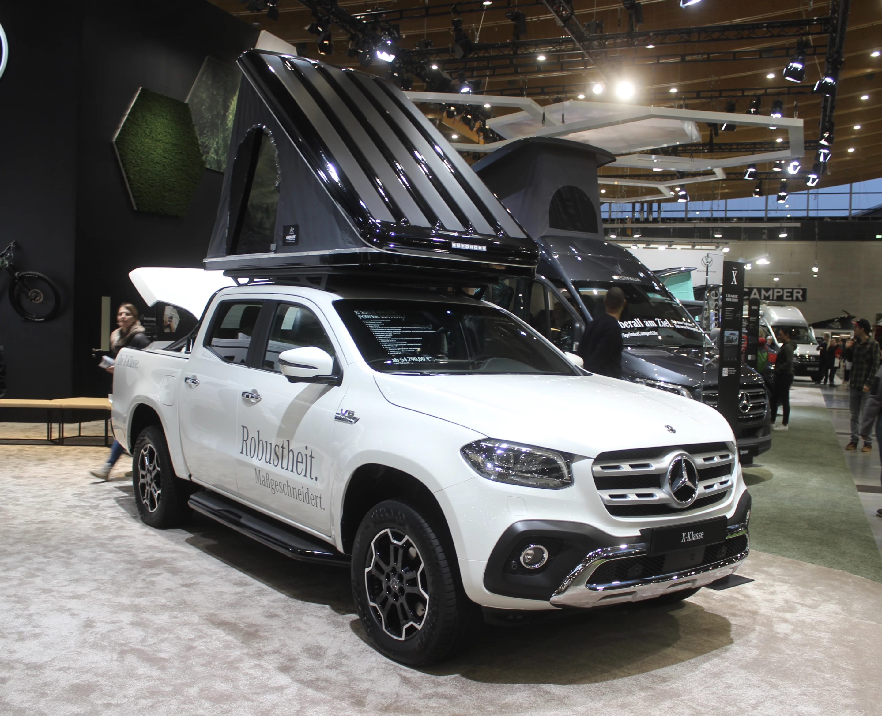 Mercedes X-Class with roof-top tent