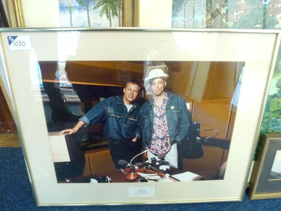 Lot 1030 - photo of DJ Simon Mayo and Bob Geldof