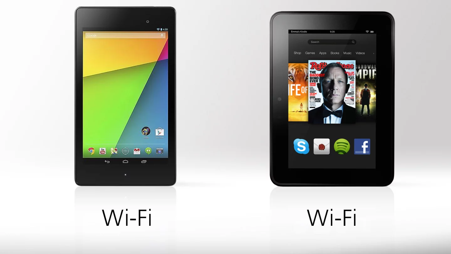 Neither tablet, at the moment, is sold in a mobile data-enabled model