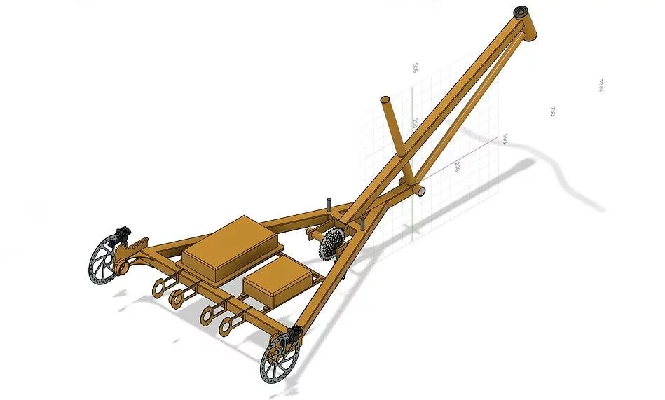 The steel frame will be 2,500 mm long, and there will be 950 mm between the rear wheels