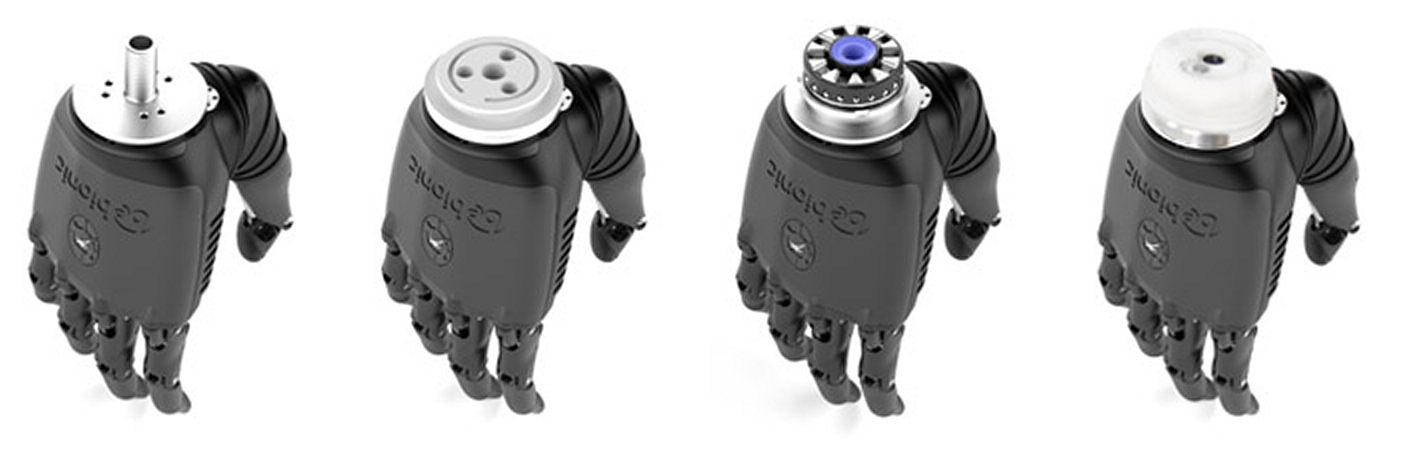 Available wrist configurations for the bebionic3 hand