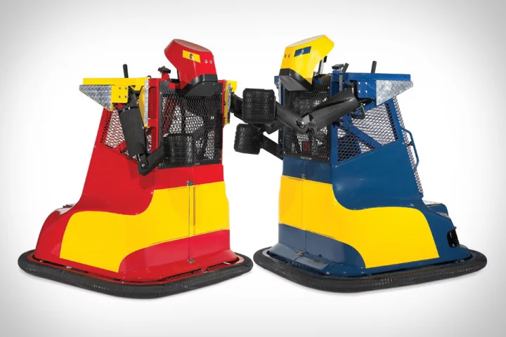 Hammacher Schlemmer's Bionic Bopper Cars are large fighting robots, which the operators sit inside of