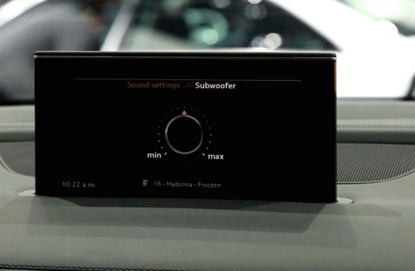 The car's audio system can be tuned to individual tastes (Photo: Loz Blain/Gizmag)