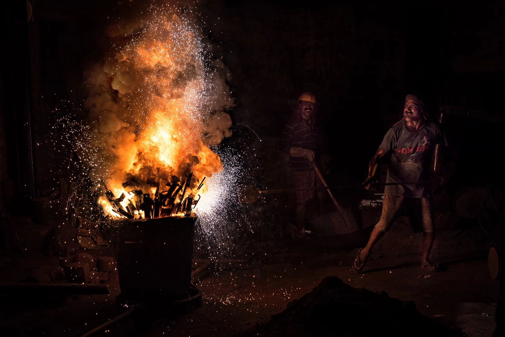 Winner of 19:00 Hour. Raju Ghosh “Foundry work”, taken Seeley, USA