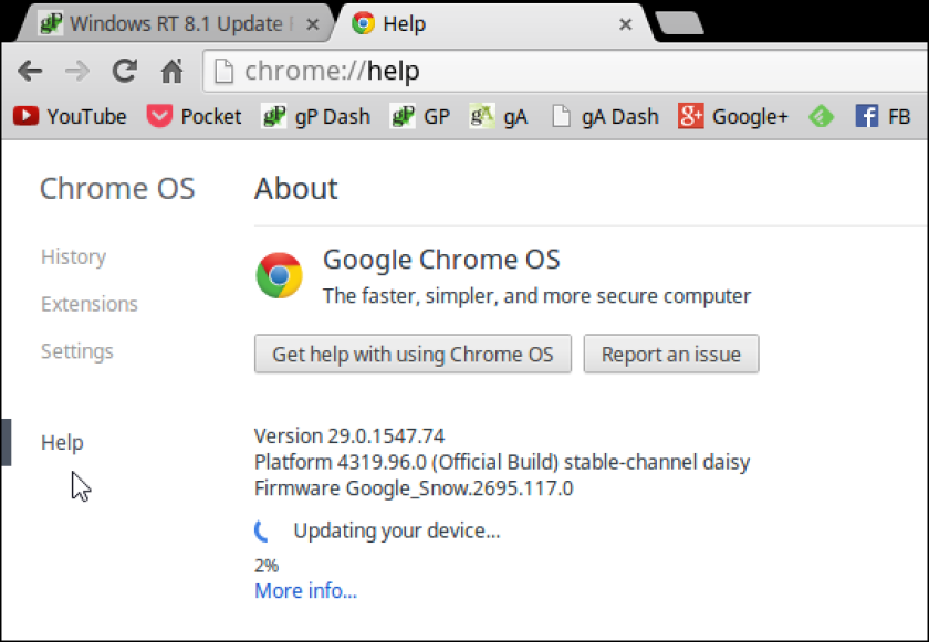 Update your Chromebook manually