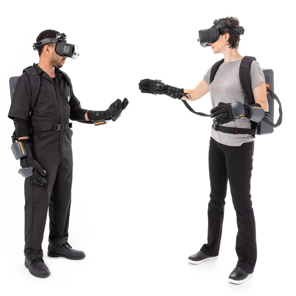 The HaptX Gloves G1 work with a wearable wireless control unit called the Airpack, and can be tailored to business needs via the HaptX Software Development Kit