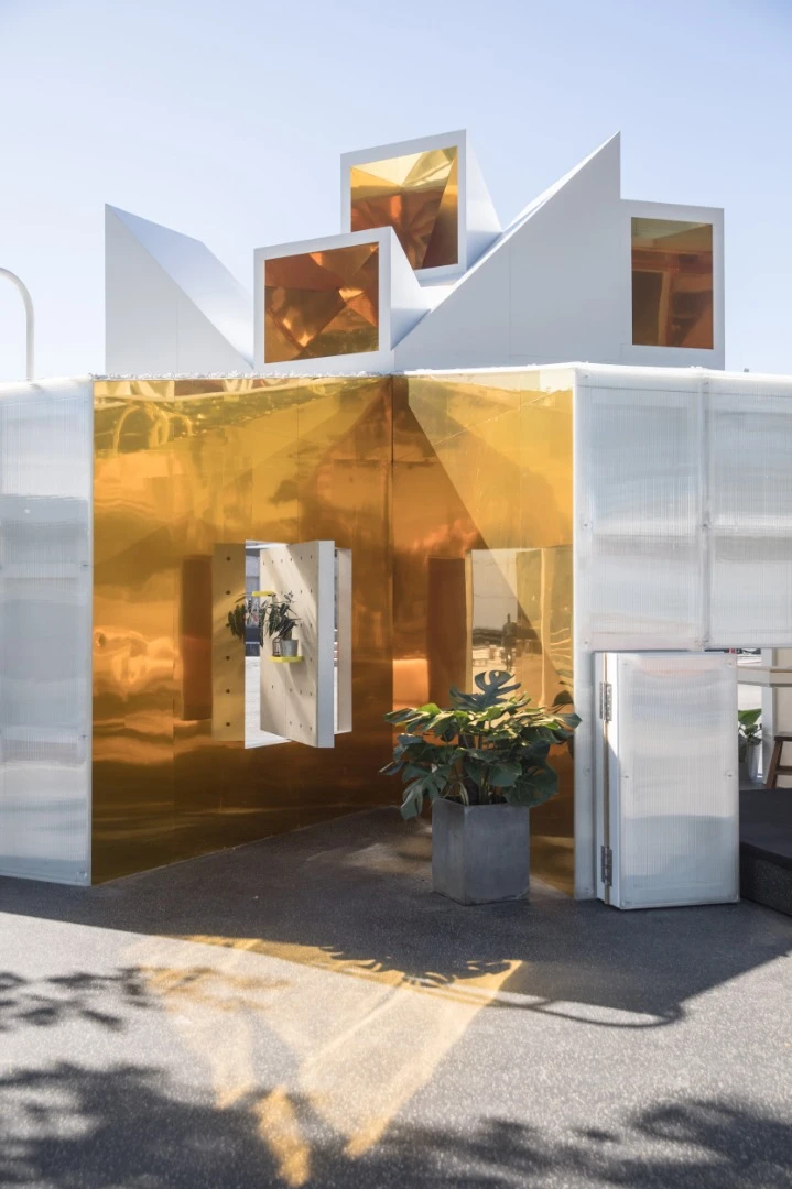 Mini designers worked with local architect Dayong Sun to craft a cabin that promotes a sense of community