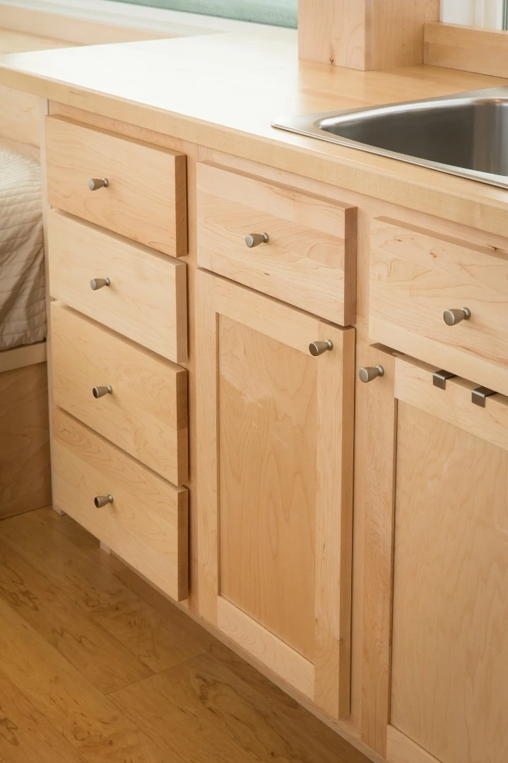 The kitchen units are generously proportioned