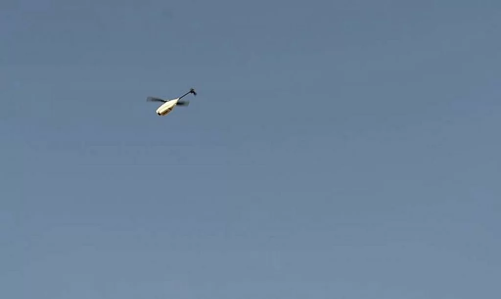 On a full charge, the tiny UAV can fly up to 30 minutes at a top speed of 22mph (35kph) [Image: © Crown copyright]