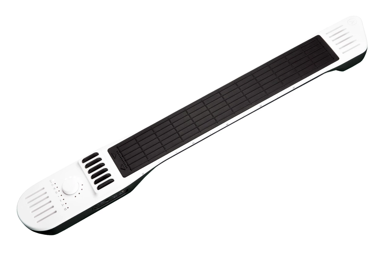 The Instrument 1 features a MIDI strum zone, a fingerboard playing surface and its own speakers
