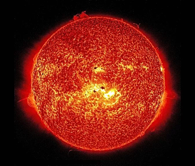 The X-class solar flare that delayed the Cygnus/Antares launch by an additional day (Photo: NASA)