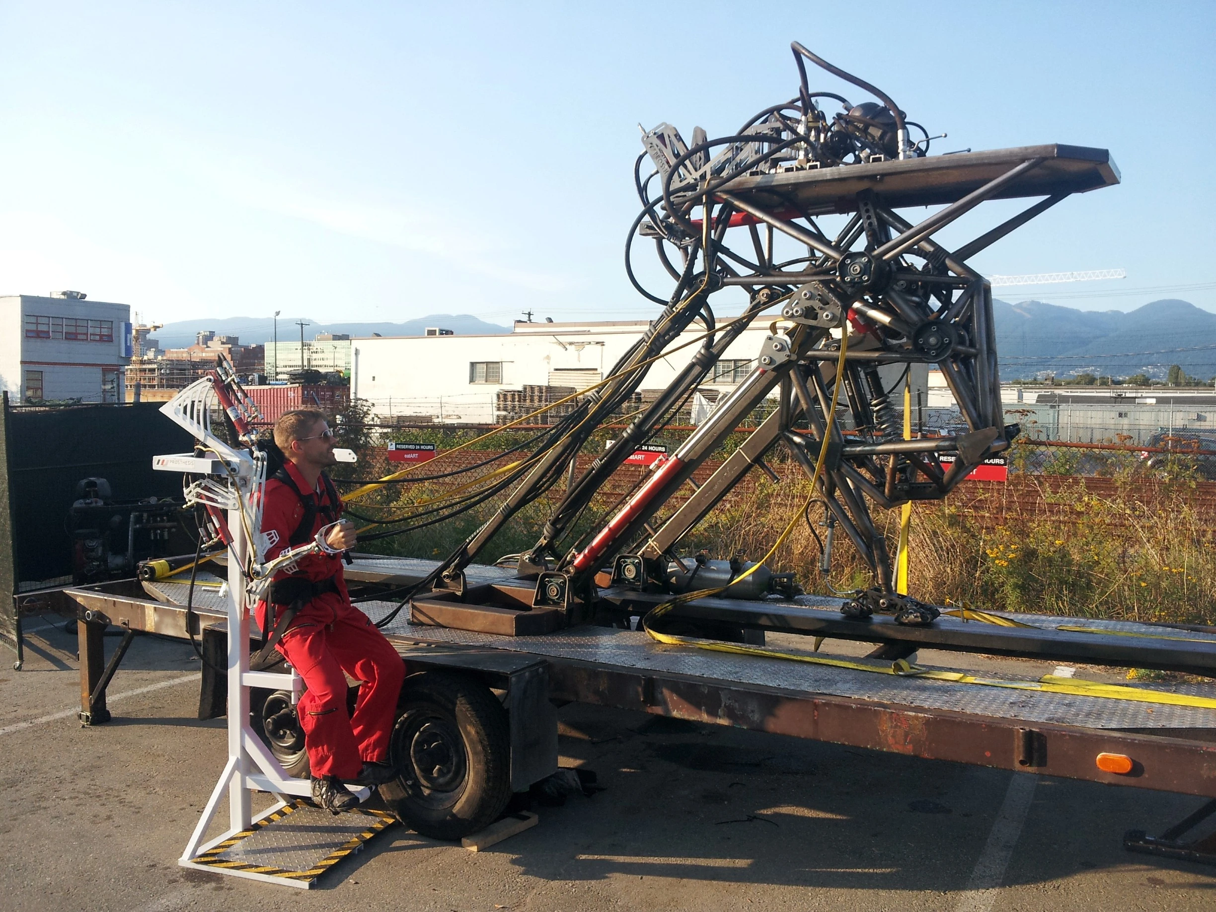 The Alpha Leg with Gen 2 Exo-Frame interface, and creator Jonathan Tippett (Photo: Anti-Robot)