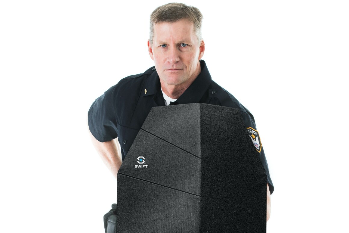 The Swift Shield can stop a bullet from a .44 Magnum handgun