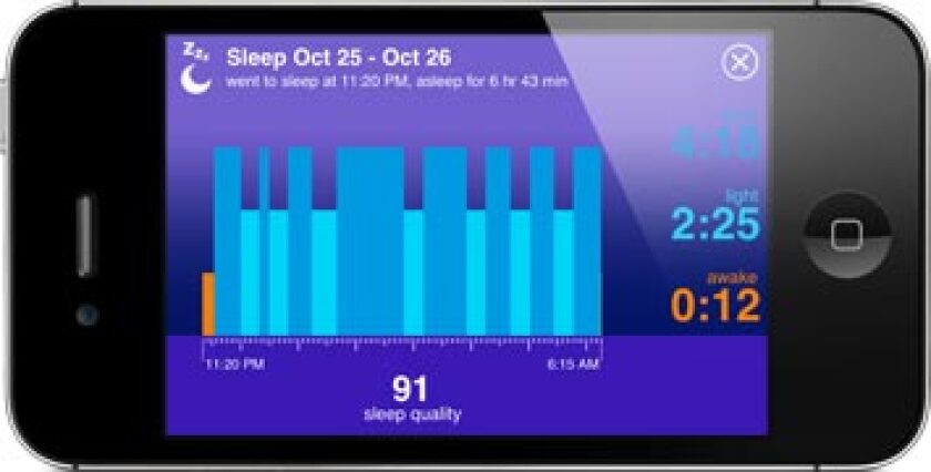 UP sleep tracking