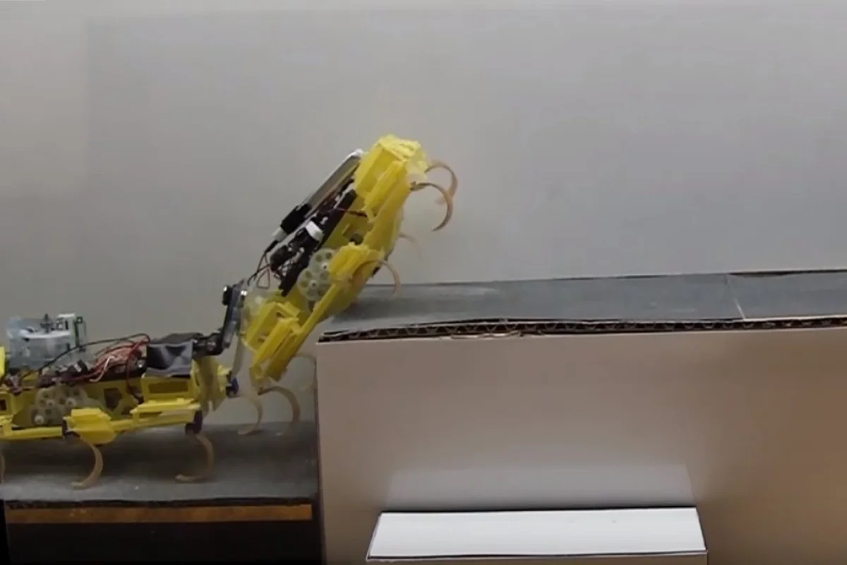 The VelociRoACH gets by with a little help from its friend