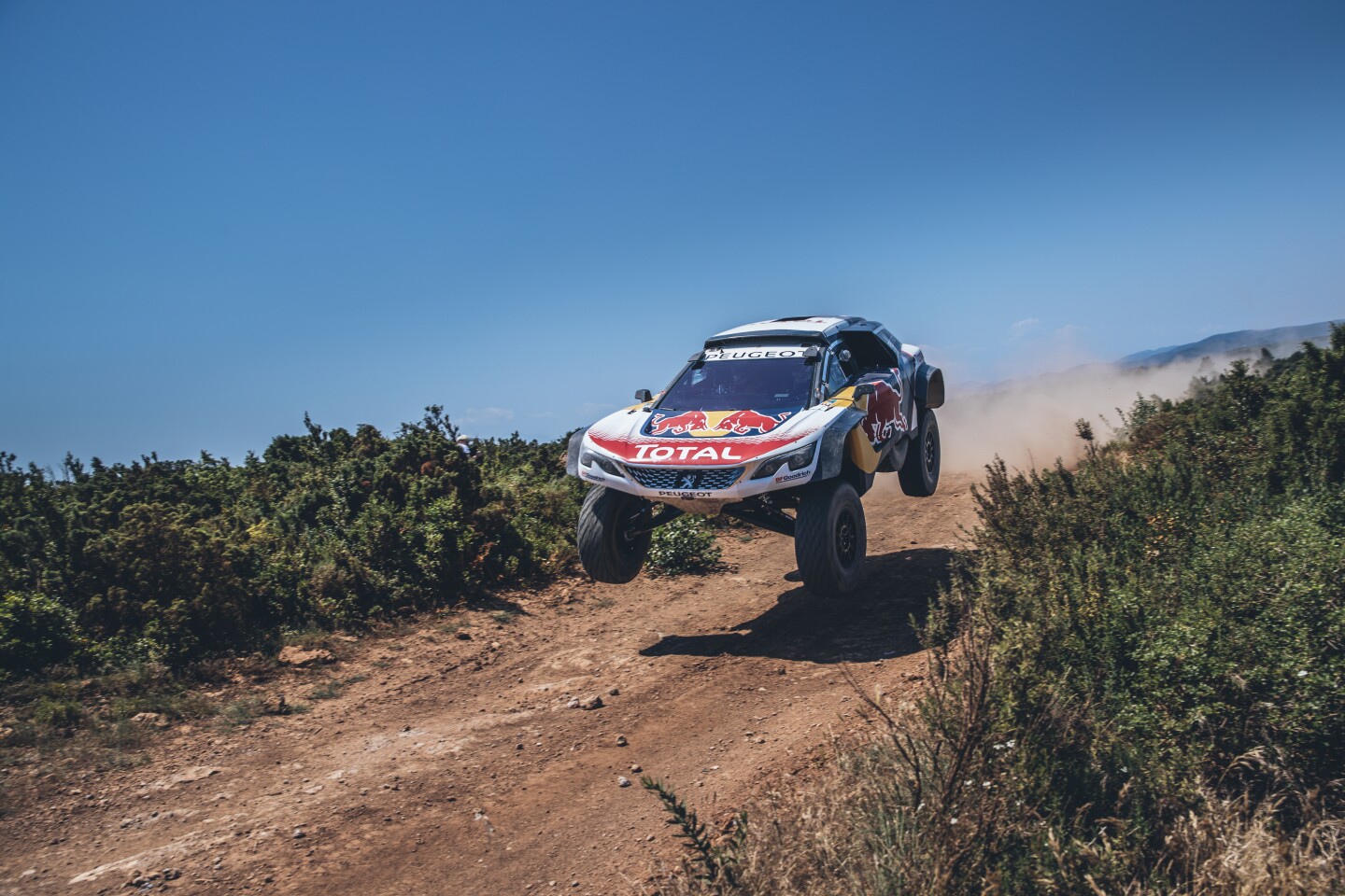 Sebastien Loeb adds, "I'd say the strongest point of the Peugeot 3008DKR Maxi is the off-road ability that it has. With its wide track and big wheels, it can go more or less anywhere."