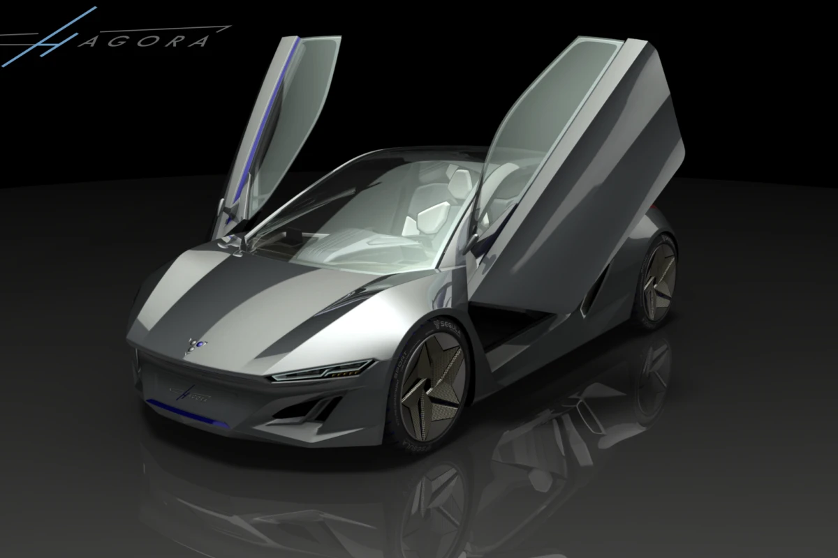 The Hagora uses up-swinging doors