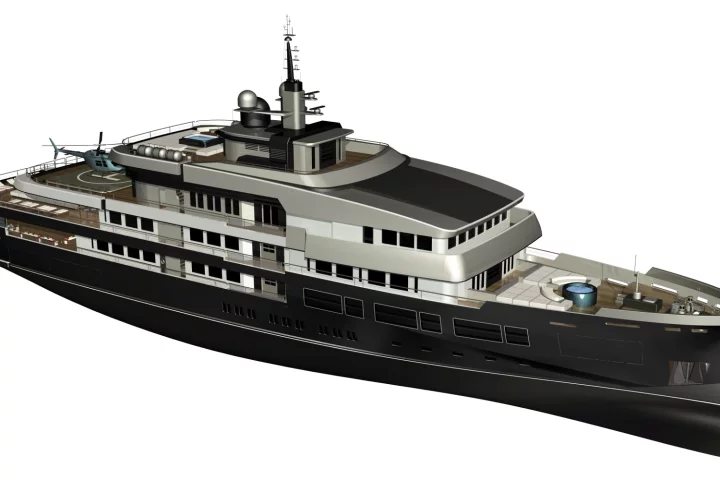 Yacht-designer Gian Paolo Nari has unveiled his mega expedition yacht concept, the NPe75, which incorporates both helipad and helicopter hangar