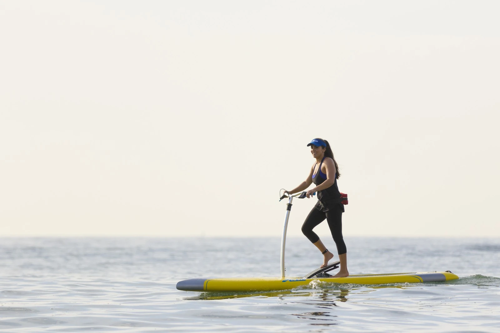 Users basically hop aboard and go for it like an elliptical trainer aficionado finally unleashed on the waterways