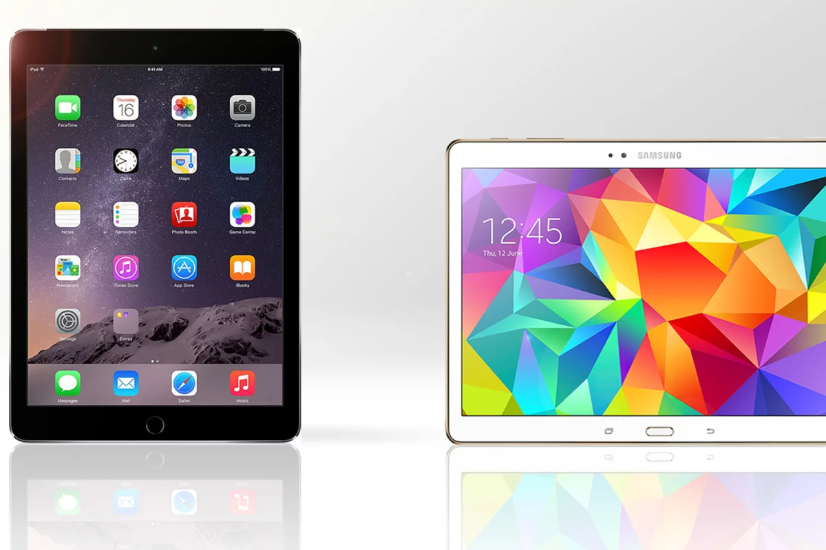 Gizmag compares the features and specs of the iPad Air 2 (left) and Samsung Galaxy Tab S 10.5