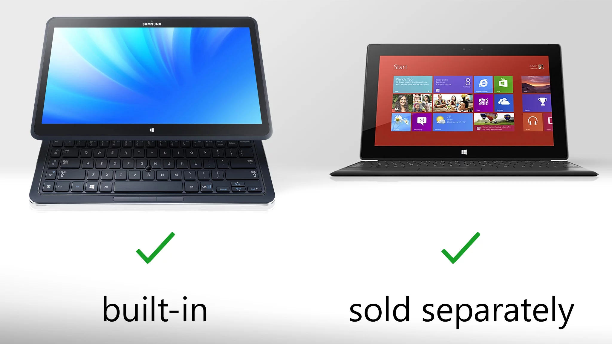Both devices have some kind of keyboard functionality