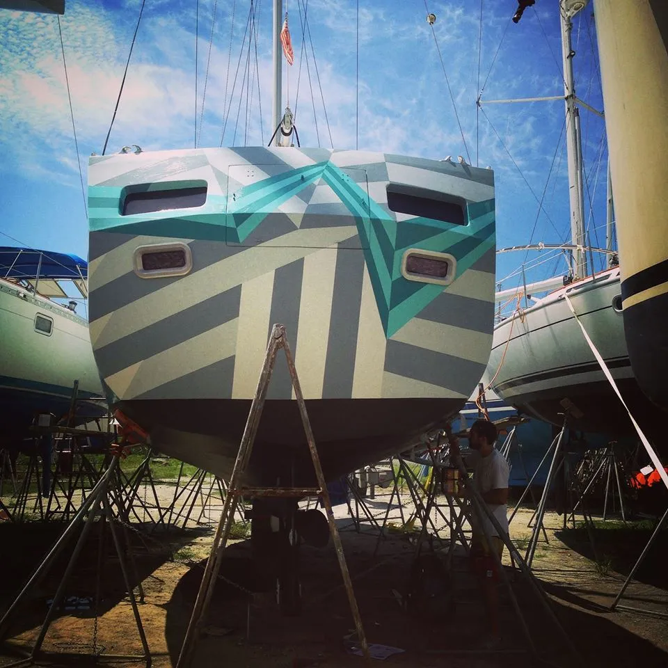 The couple purchased the 37 ft (11.3 m) G.L. Watson designed aluminum sailboat, which had previously been abandoned