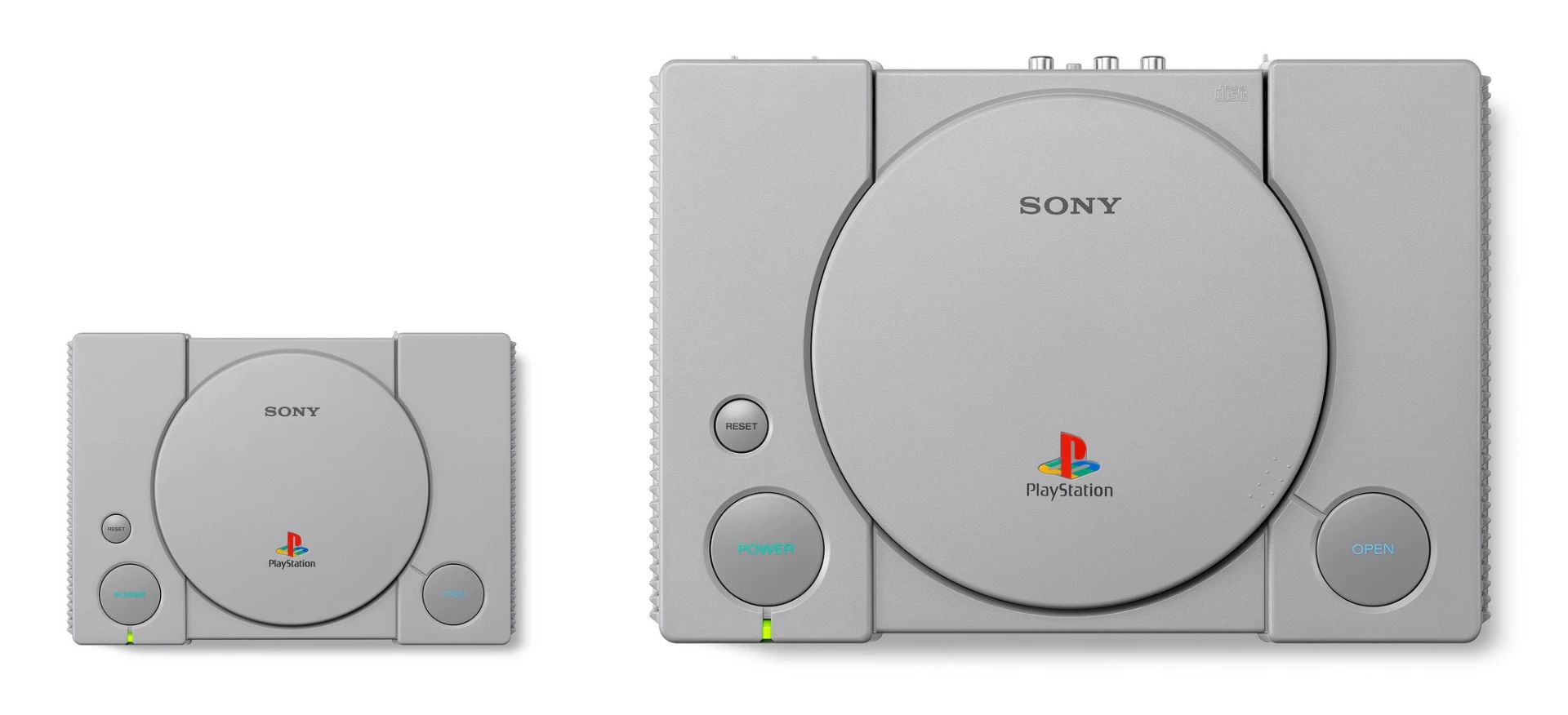 The PlayStation Classic is about 45 percent smaller than the original console
