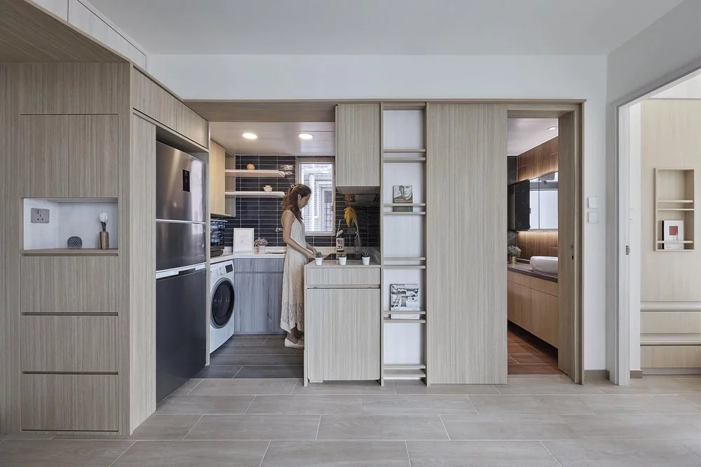 U. Izakaya House features a master bedroom, guest bedroom, hidden bathroom, and a shared dining and living zone