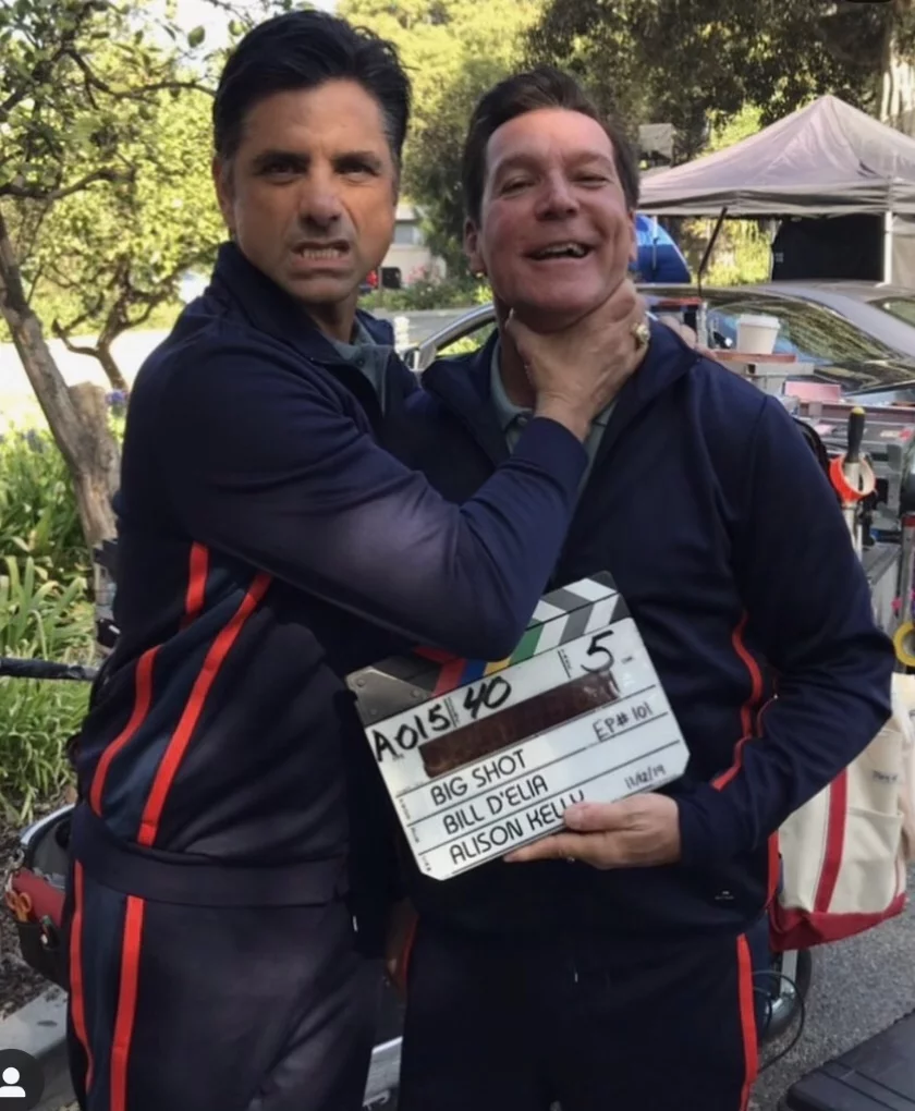With John Stamos on the set of Disney's Big Shot