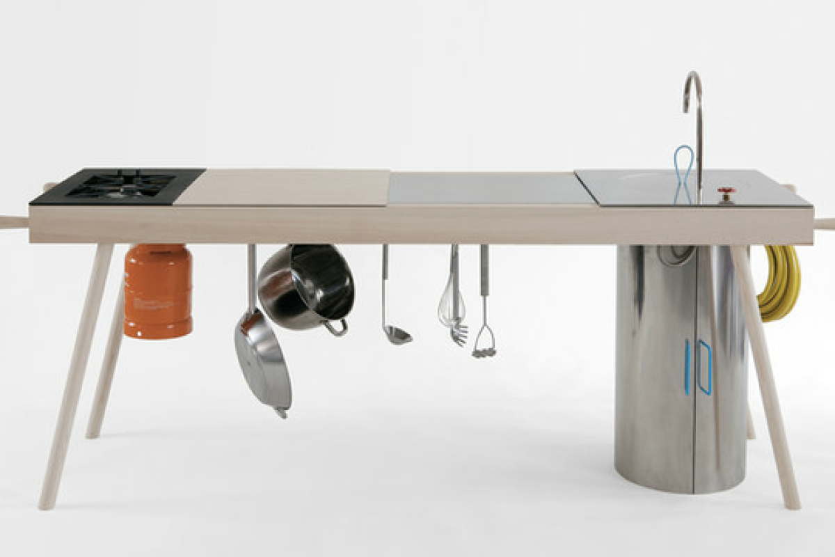 The Critter is a portable modular kitchen for indoor/outdoor use