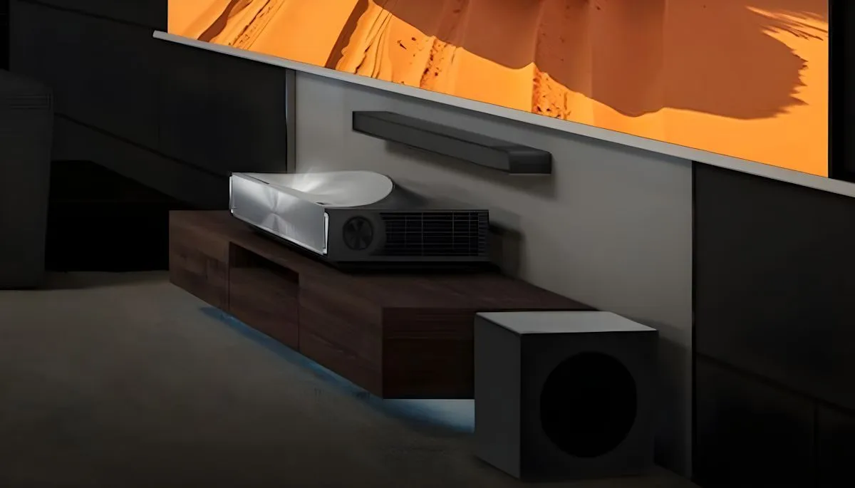 Positioned just inches from the wall or screen, the PX4 Pro projects massive, high-brightness 4K visuals