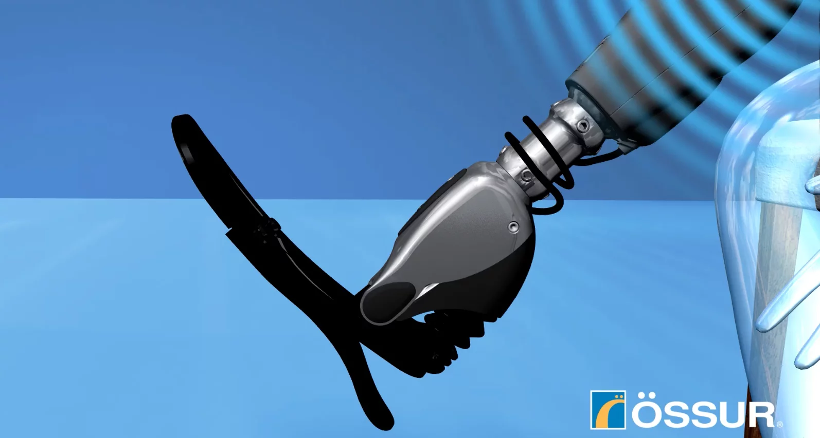 The technology works with a variety of Ossur bionic limbs