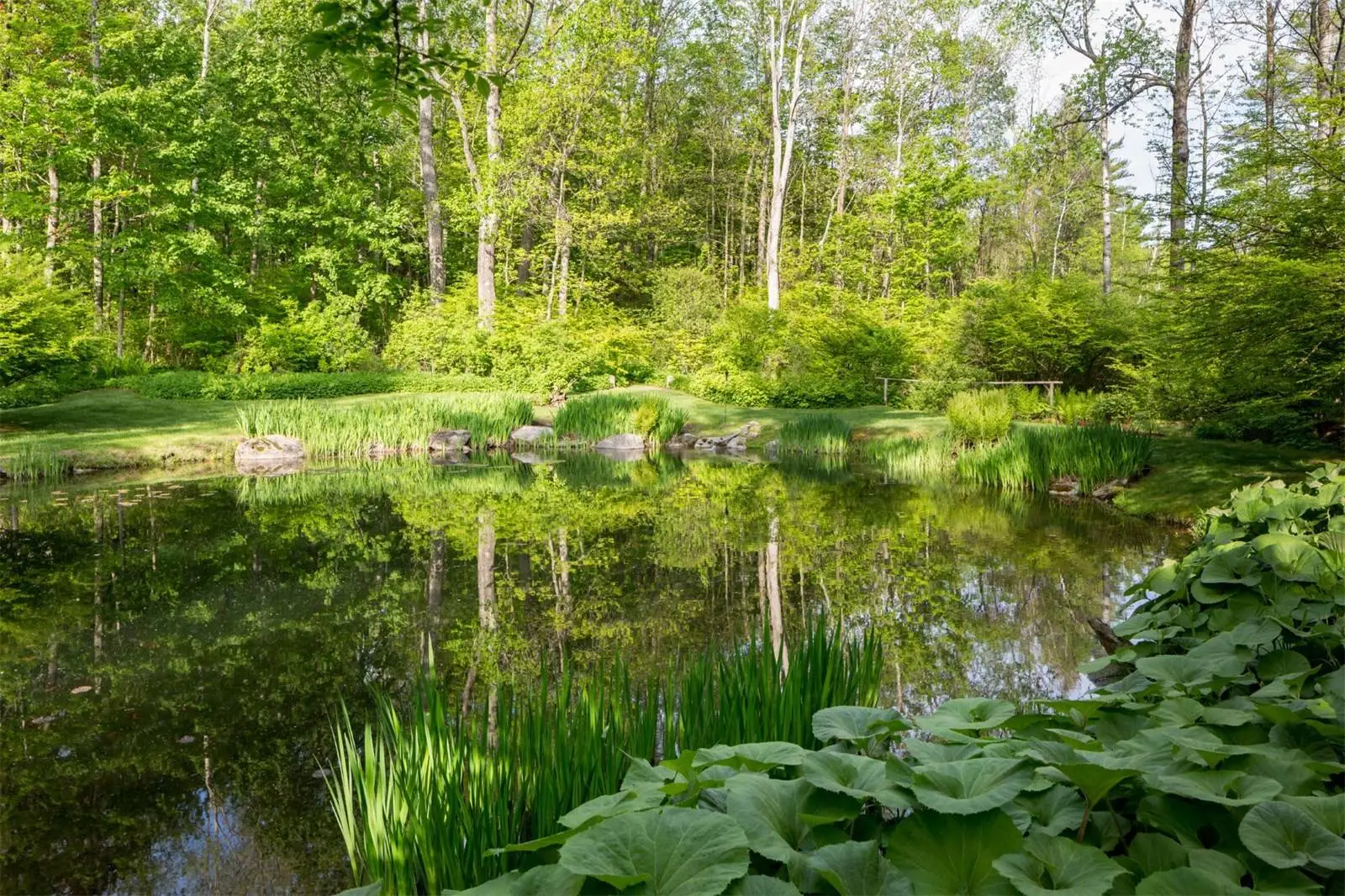 Gardens surrounding the Tyringham Gingerbread House estate
