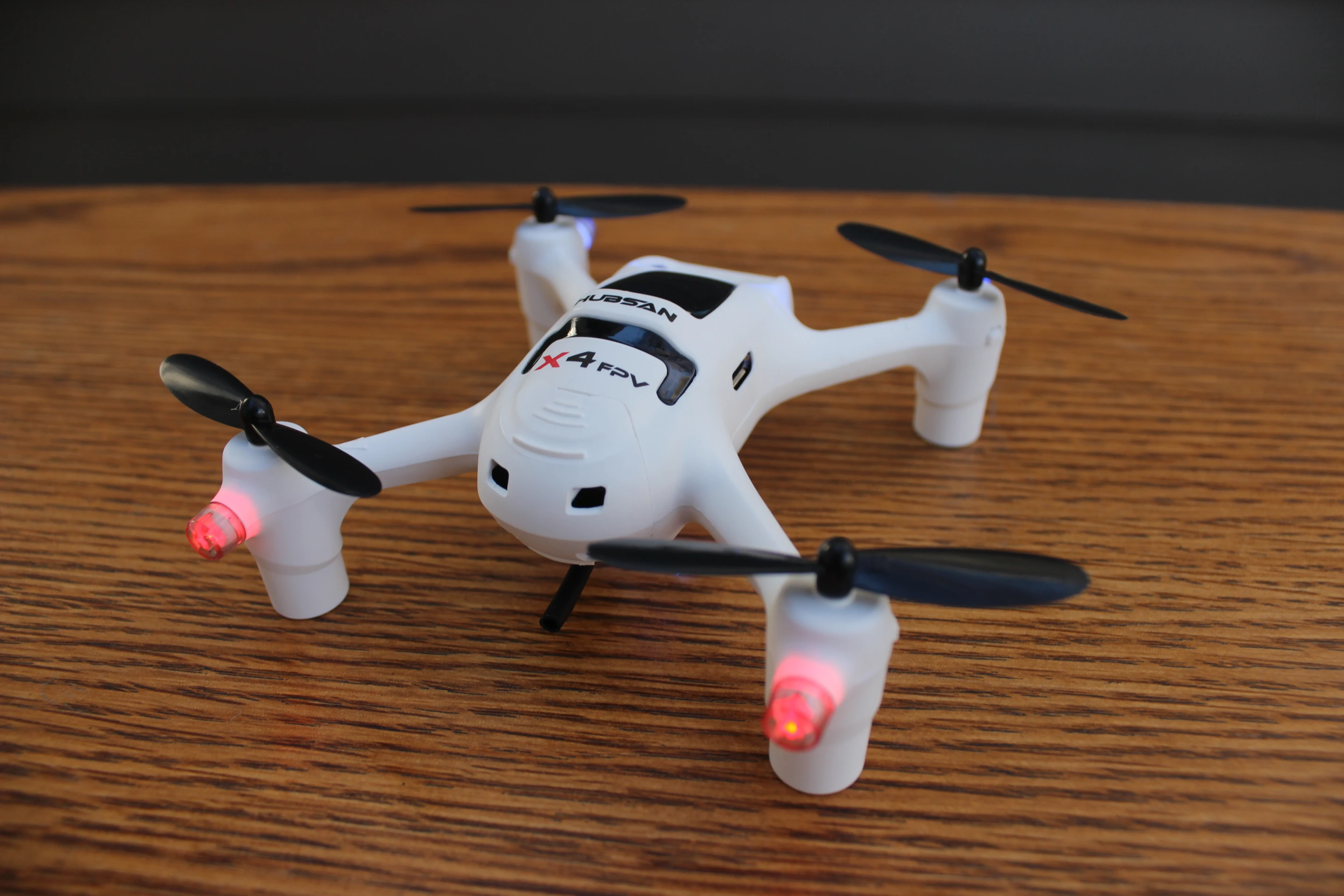A rear view of the Hubsan FPV X4 Plus