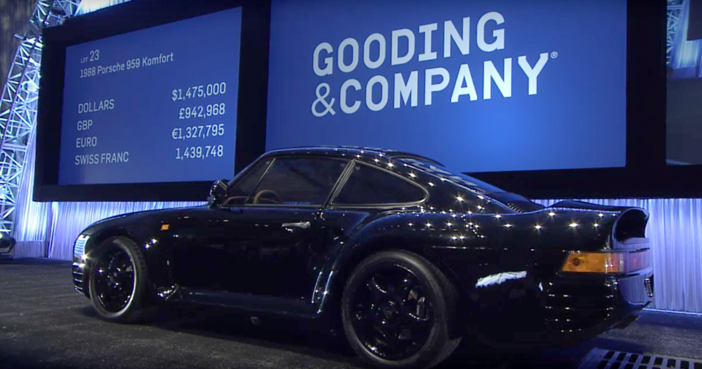 This 1988 Porsche 959 Komfort sold for $1,732,500