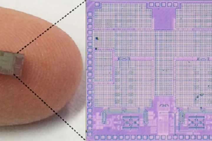 A full-duplex transceiver on an integrated circuit could realize vastly increased data exchange capacities in mobile networks (Photo: Jin Zhou, Harish Krishnaswamy/University of Columbia)